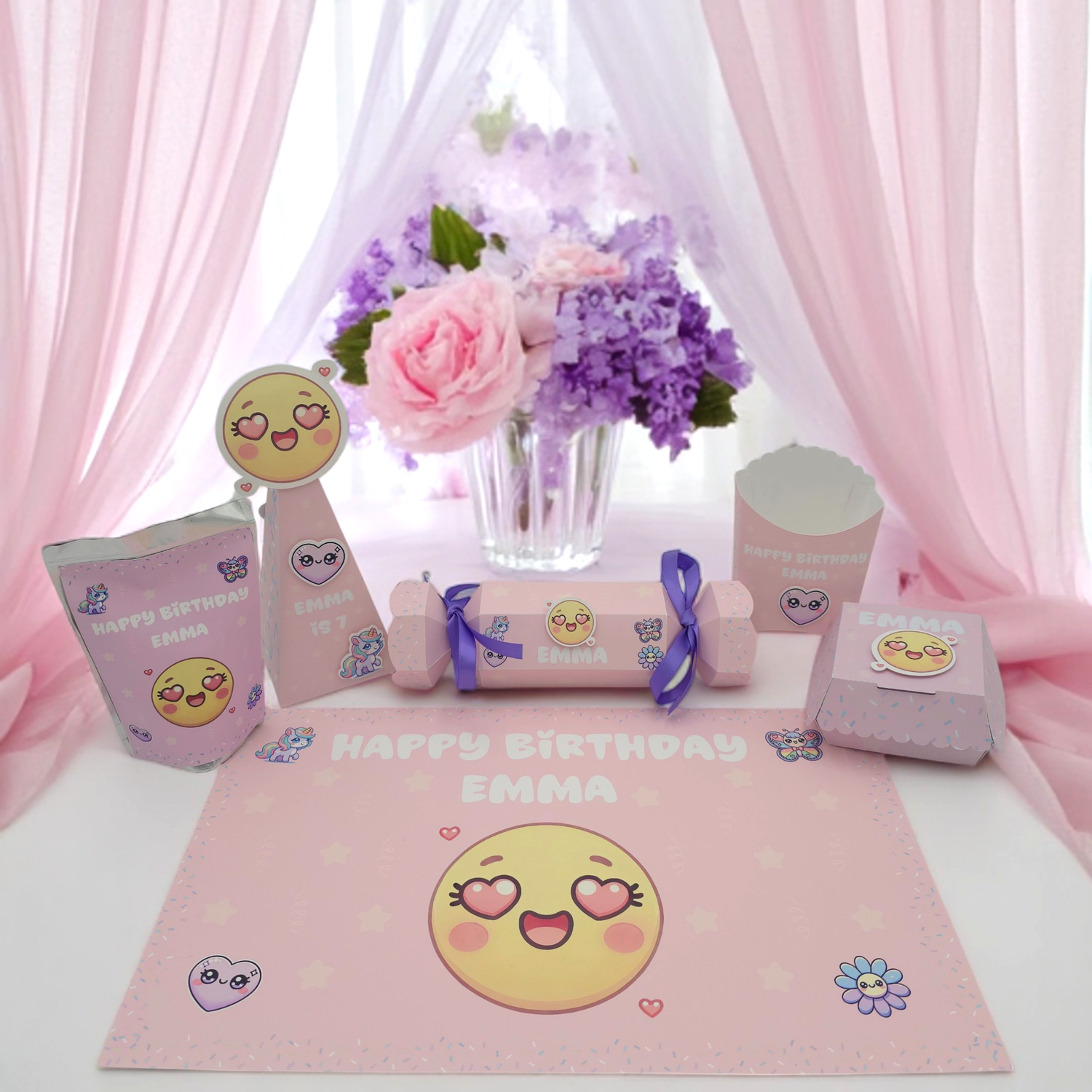 Party Faces Pink Theme