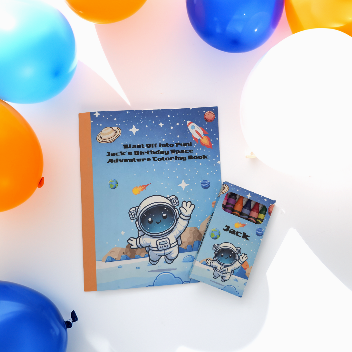 Blast Off Space Coloring Party Bundle