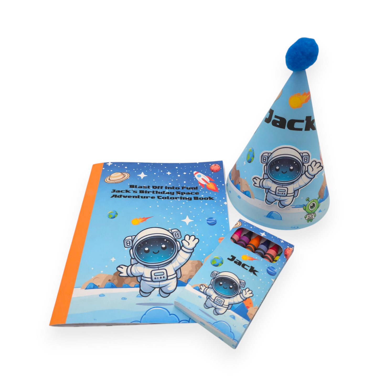 Blast Off Space Coloring Party Bundle